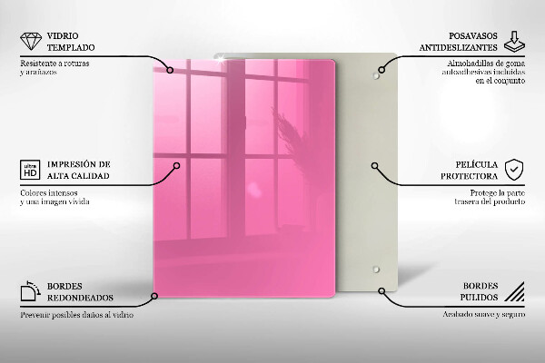 Kryt na indukčnú dosku Ružová farba