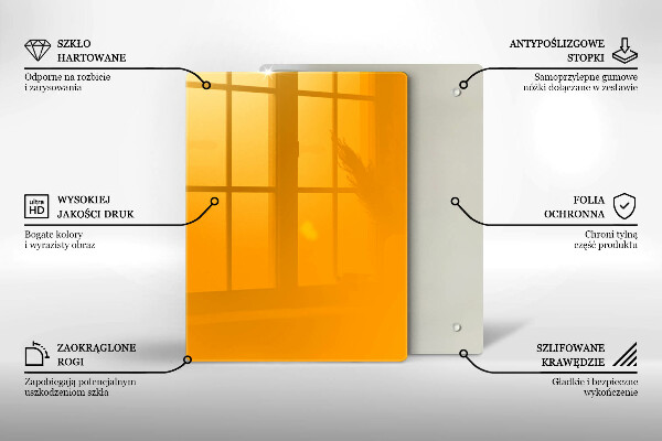 Kryt na indukčnú dosku Tmavo žltá farba