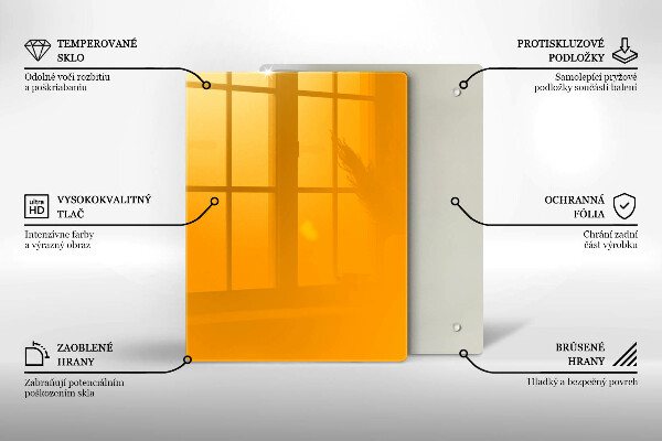 Kryt na indukčnú dosku Tmavo žltá farba
