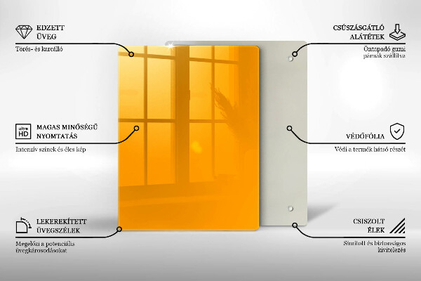 Kryt na indukčnú dosku Tmavo žltá farba