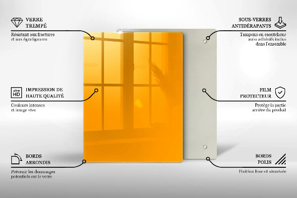 Kryt na indukčnú dosku Tmavo žltá farba