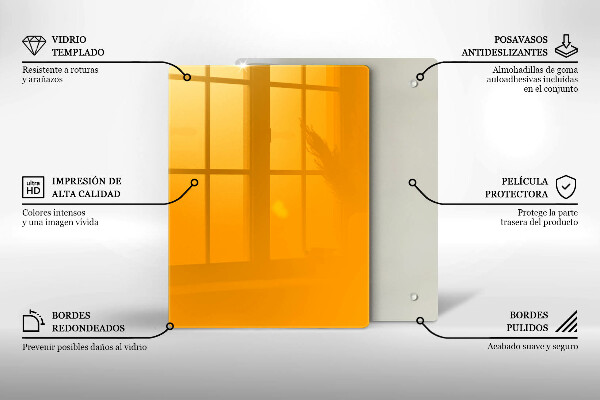 Kryt na indukčnú dosku Tmavo žltá farba