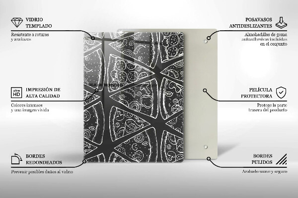 Kryt na sporák Pizza ilustrácie