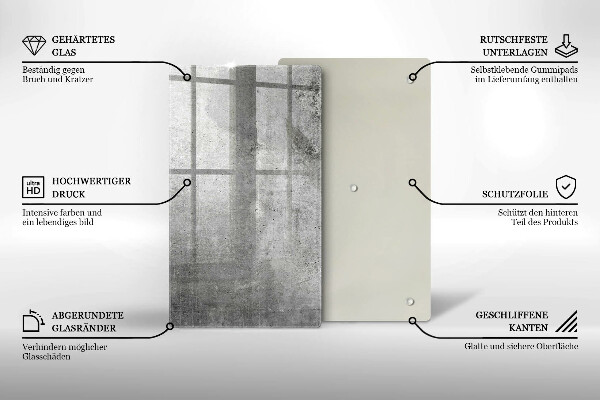 Kryt na indukčnú dosku Betónová textúra