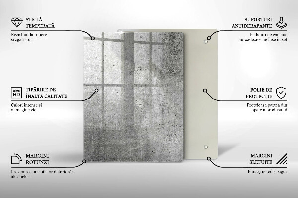 Kryt na indukčnú dosku Betónová textúra