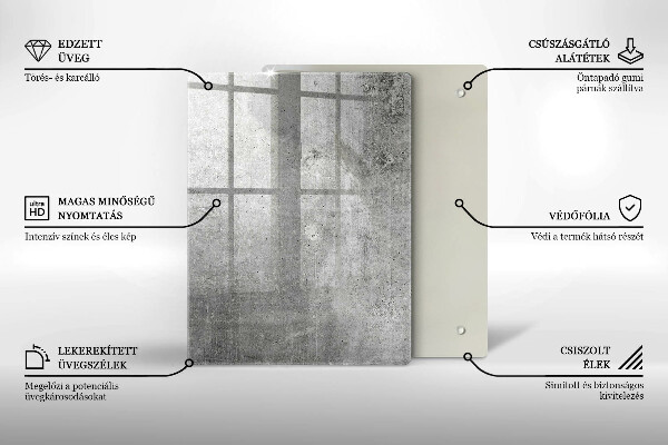Kryt na indukčnú dosku Betónová textúra