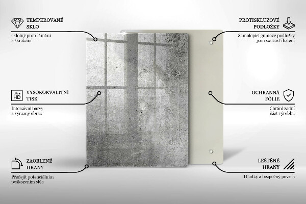 Kryt na indukčnú dosku Betónová textúra