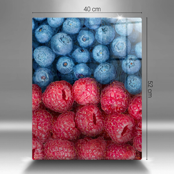 Kryt na indukčnú dosku Plody maliny a čučoriedky