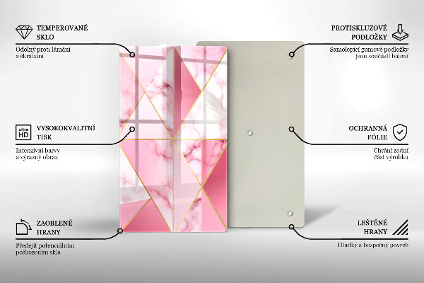 Kryt na sporák Geometrický mramor