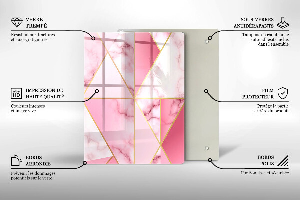 Kryt na sporák Geometrický mramor