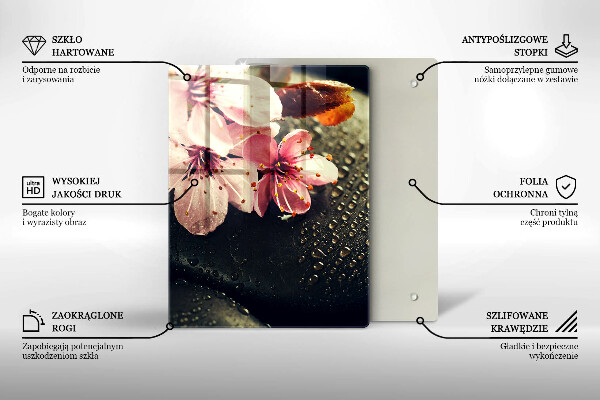 Kryt na indukčnú dosku Kvety zenové kamene