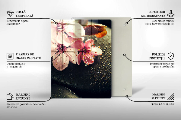 Kryt na indukčnú dosku Kvety zenové kamene