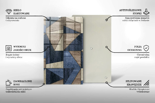 Kryt na indukčnú dosku Geometrická abstrakcia