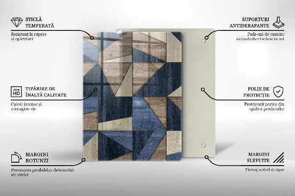 Kryt na indukčnú dosku Geometrická abstrakcia