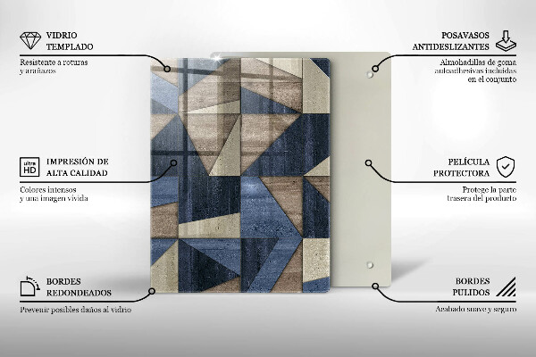 Kryt na indukčnú dosku Geometrická abstrakcia