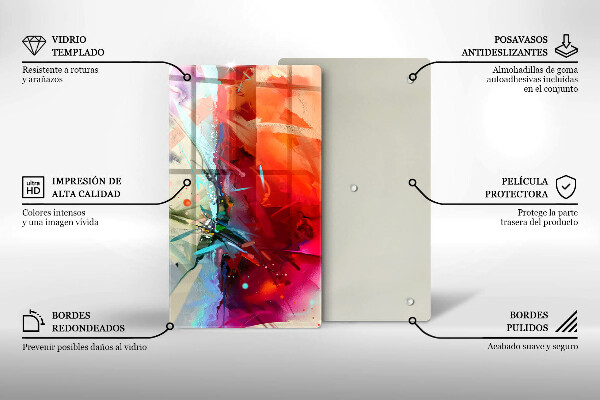 Kryt na indukčnú dosku Maľovaná abstrakcia