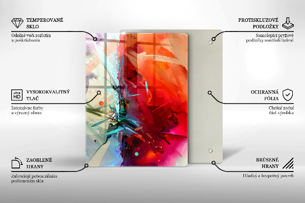 Kryt na indukčnú dosku Maľovaná abstrakcia