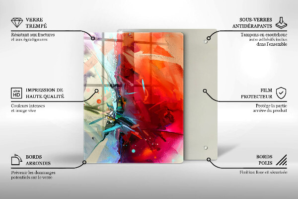 Kryt na indukčnú dosku Maľovaná abstrakcia