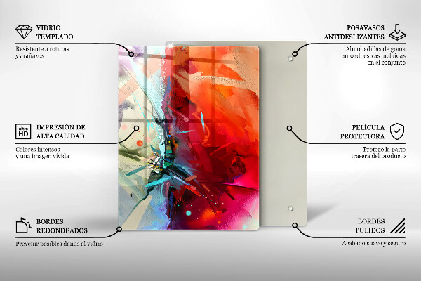 Kryt na indukčnú dosku Maľovaná abstrakcia