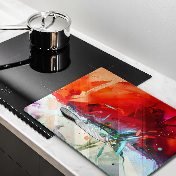 Kryt na indukčnú dosku Maľovaná abstrakcia