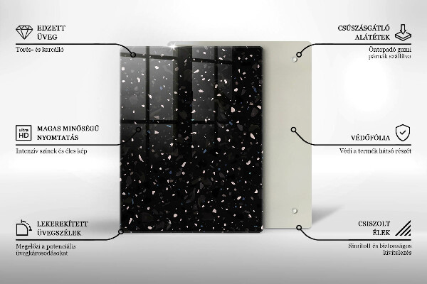 Kryt na indukčnú dosku Tmavá kamenina