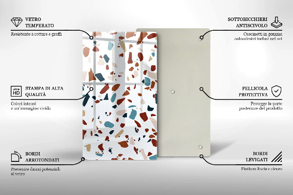 Kryt na indukčnú dosku Dekoratívny kameň