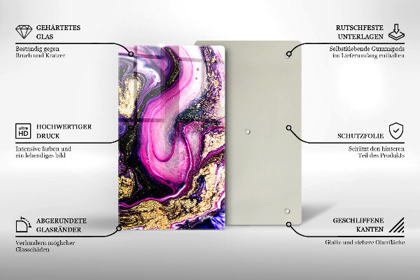 Kryt na indukčnú dosku Abstraktné prevedenie zlaté