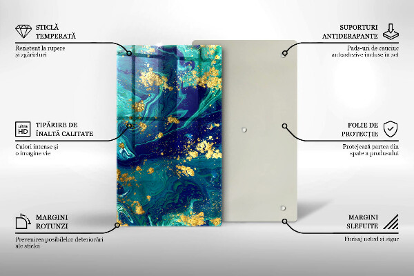 Kryt na sporák Abstrakcia so zlatom