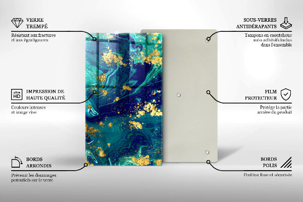 Kryt na sporák Abstrakcia so zlatom
