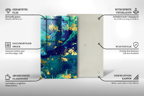 Kryt na sporák Abstrakcia so zlatom