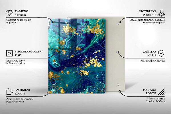 Kryt na sporák Abstrakcia so zlatom