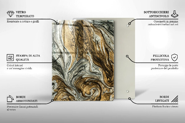 Kryt na indukčnú dosku Bohatá abstrakcia
