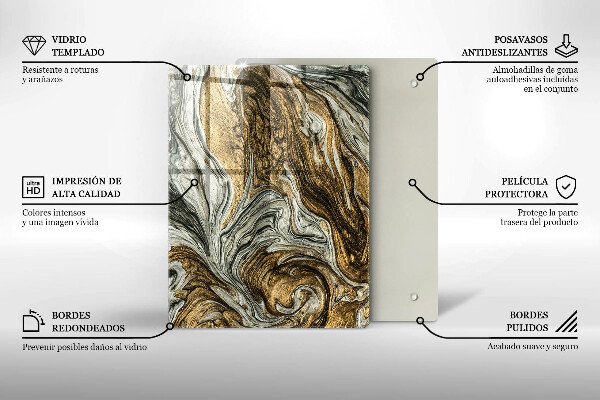 Kryt na indukčnú dosku Bohatá abstrakcia