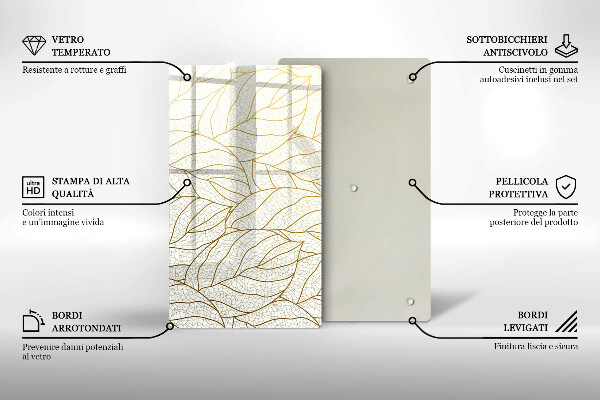 Kryt na sporák Line-art listov vzor