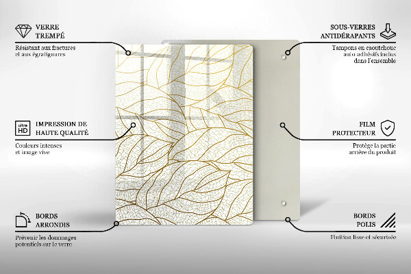 Kryt na sporák Line-art listov vzor