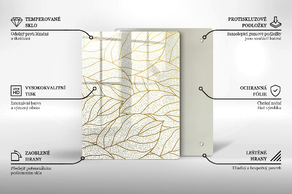 Kryt na sporák Line-art listov vzor