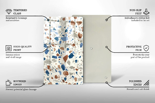 Kryt na indukčnú dosku Dekoratívna kamenina