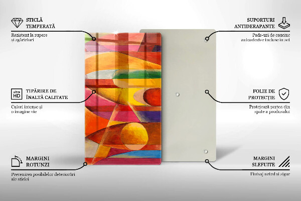 Kryt na sporák Farebná abstrakcia