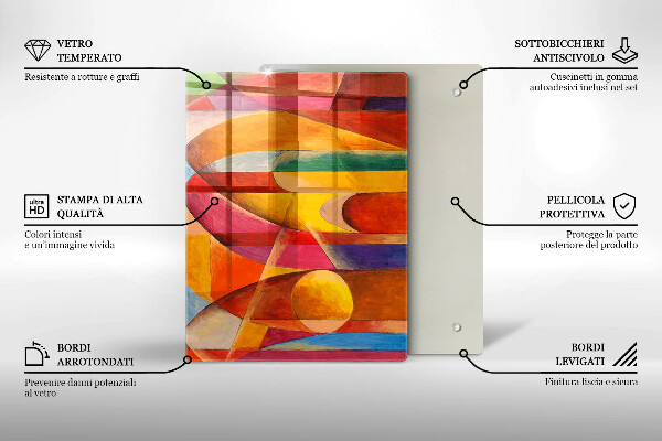 Kryt na sporák Farebná abstrakcia