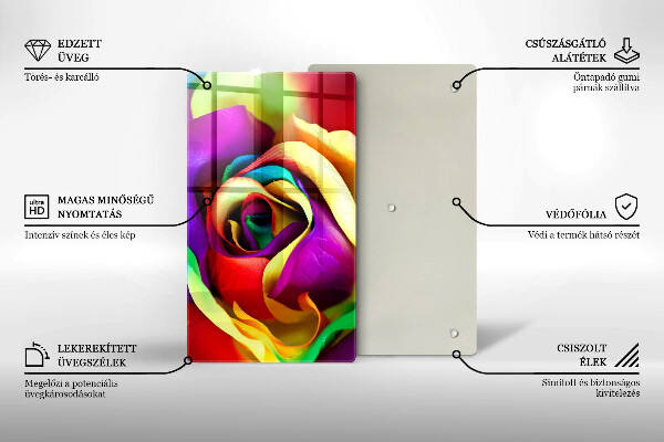 Kryt na sporák Farebné lupene ruží