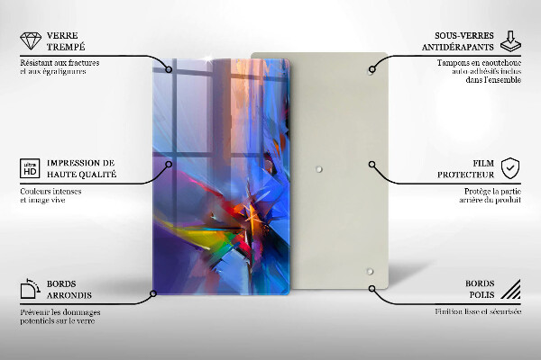 Kryt na sporák Maľovaná abstrakcia