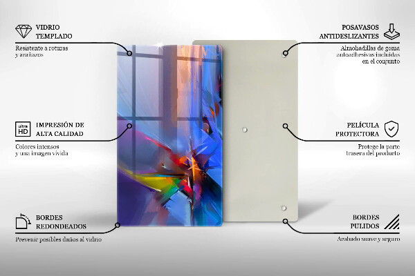 Kryt na sporák Maľovaná abstrakcia