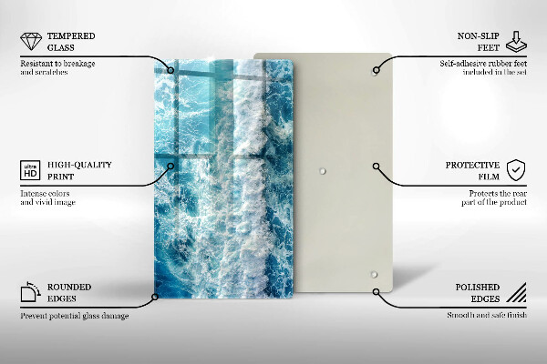 Kryt na sporák Vlny morskej vody