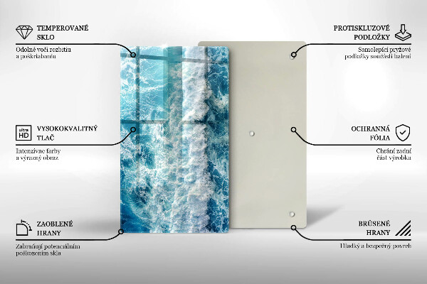 Kryt na sporák Vlny morskej vody
