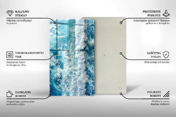 Kryt na sporák Vlny morskej vody