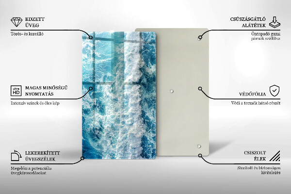 Kryt na sporák Vlny morskej vody