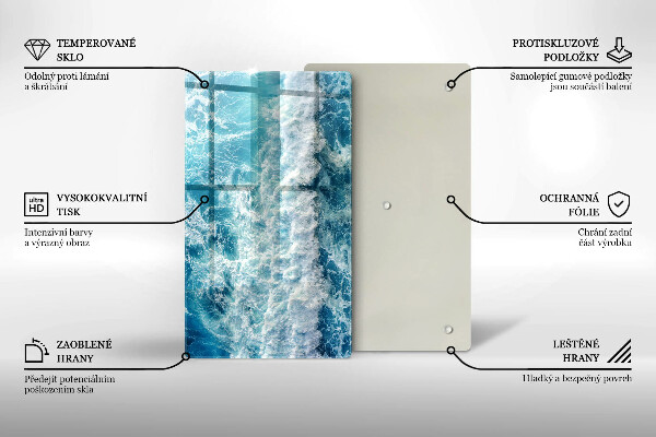 Kryt na sporák Vlny morskej vody