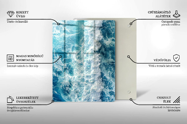 Kryt na sporák Vlny morskej vody