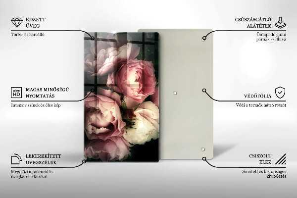 Kryt na sporák Kvety pivonky