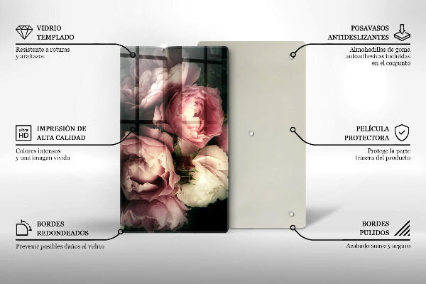 Kryt na sporák Kvety pivonky